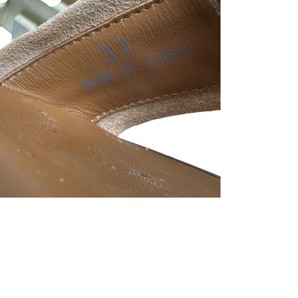 See by Chloe Robin Platform Wedge Sandals Leather Cream Tan Size 37 US 7 - Picture 15 of 15